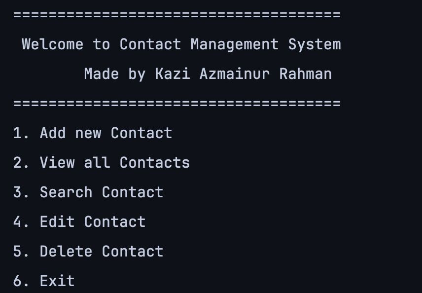 Contact Management System